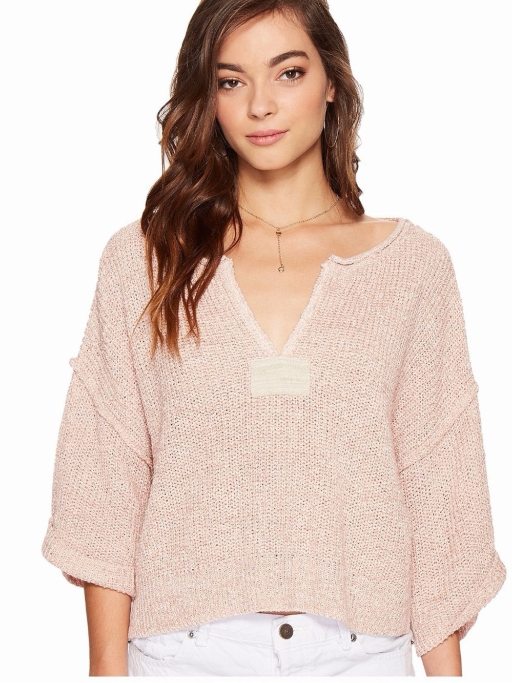 Free people Daybreak sweater, rose pink